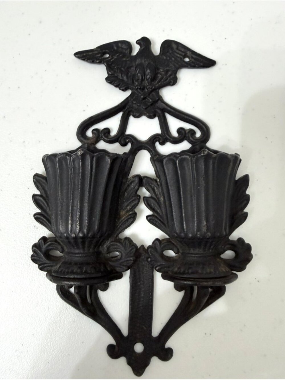 Emig 1165 Cast Iron Double Match Toothpick Holder Eagle Vintage Stamped "1"